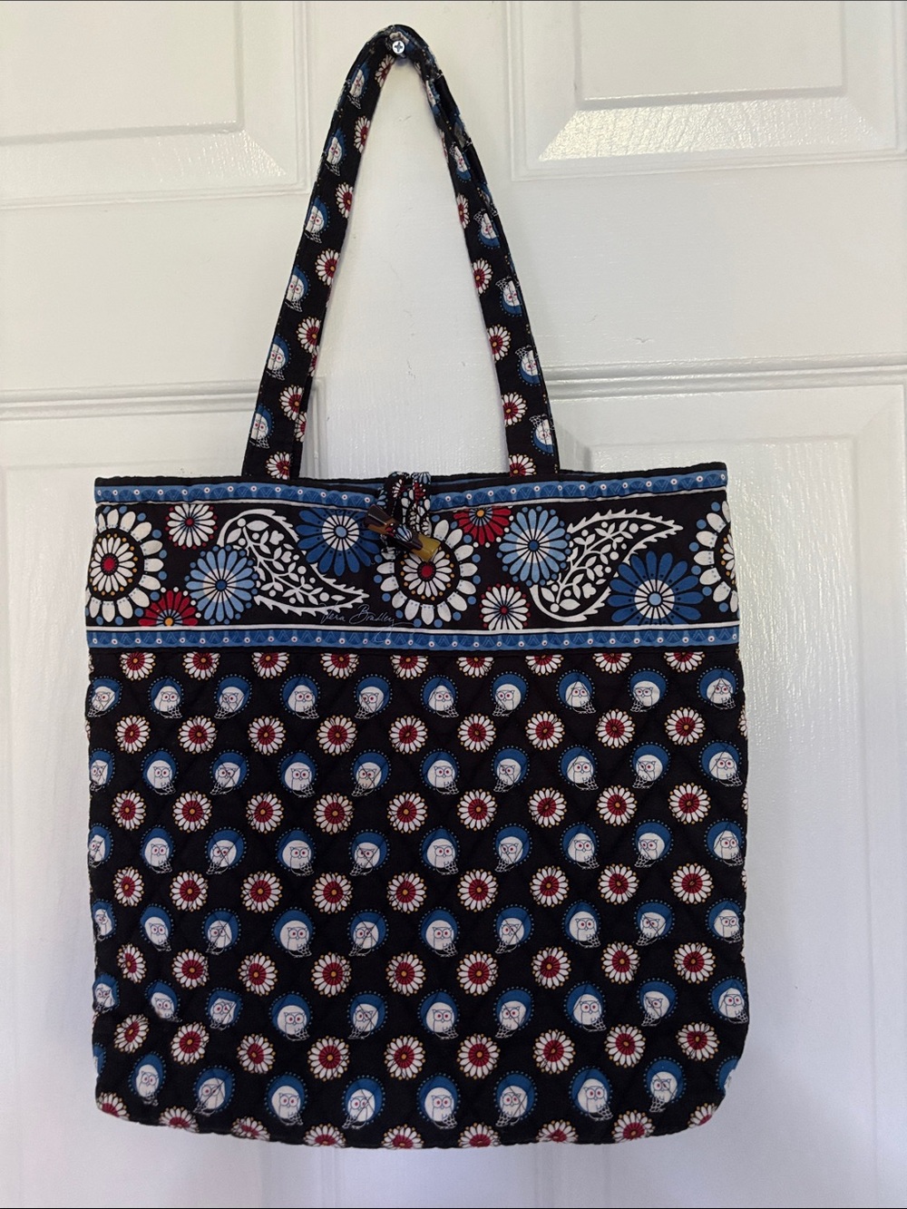 Vera Bradley Night Owl Retired Paisley Quilted Shoulder Bag Purse Tote